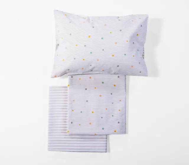 Nef-Nef Homeware Βρεφικά Σετ Σεντόνια Κούνιας Happy 120x170 Λευκό