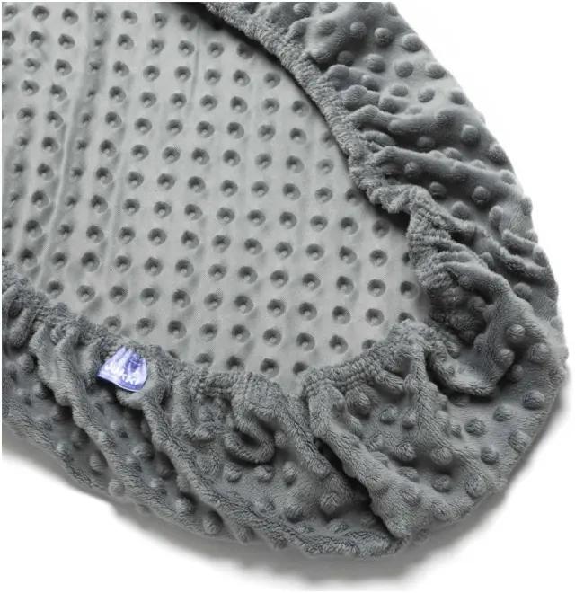 Σεντόνι Βαμβακερό με Λάστιχο 80x40cm Minky Dark Grey 5904506812608 3