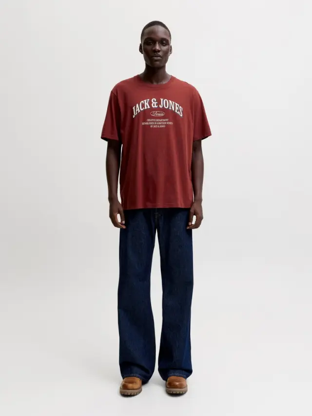 JJEDENVER LOGO TEE SS O-NECK SN - Fired Brick 2