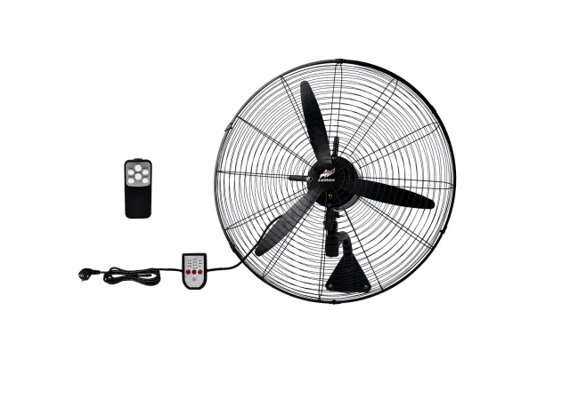ΑΝΕΜΙΣΤΗΡΑΣ ΕΠΙΤΟΙΧΟΣ 130W Φ66cm ΜΕ ΤΗΛΕΧ/ΡΙΟ ΜΕΤΑΛΛΙΚΟΣ ΜΑΥΡΟΣ
