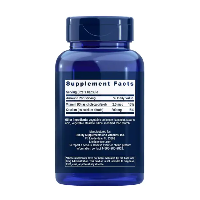 Life Extension Calcium Citrate with Vitamin D 2