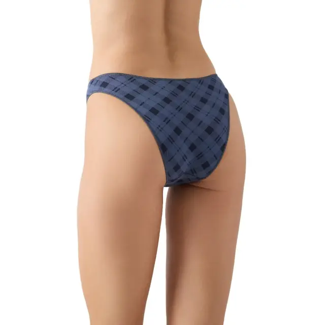 Minerva Γυναικείο Slip Rio Modal Fimelle - Διπλό Πακέτο, Χρώμα Marine-Plaid - XL 3
