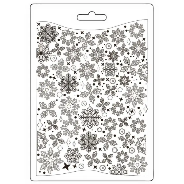 Καλούπι εύκαμπτο A5, 15x21cm, Stamperia, Create Happiness Dewdrops, Snowflakes