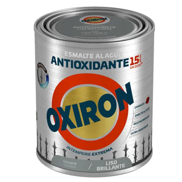 Χρώμα Αντισκωριακό Νερού TITAN OXIRON LISO BRILLANTE AGUA GRIS PERLA 750ml