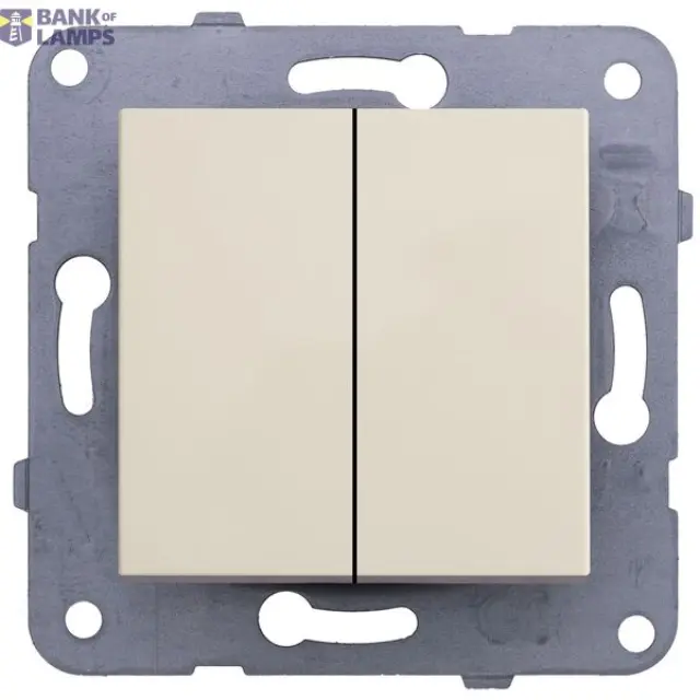 Light Switch Karre 2 Gang Cream