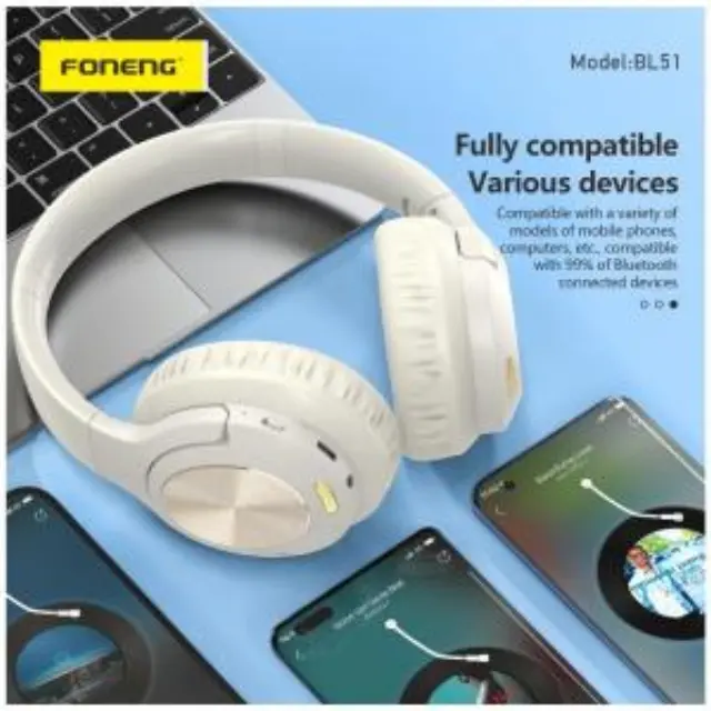 Ασύρματα Ακουστικά Κεφαλής Foneng BL51 ANC+ENC Μαύρο N70777 3