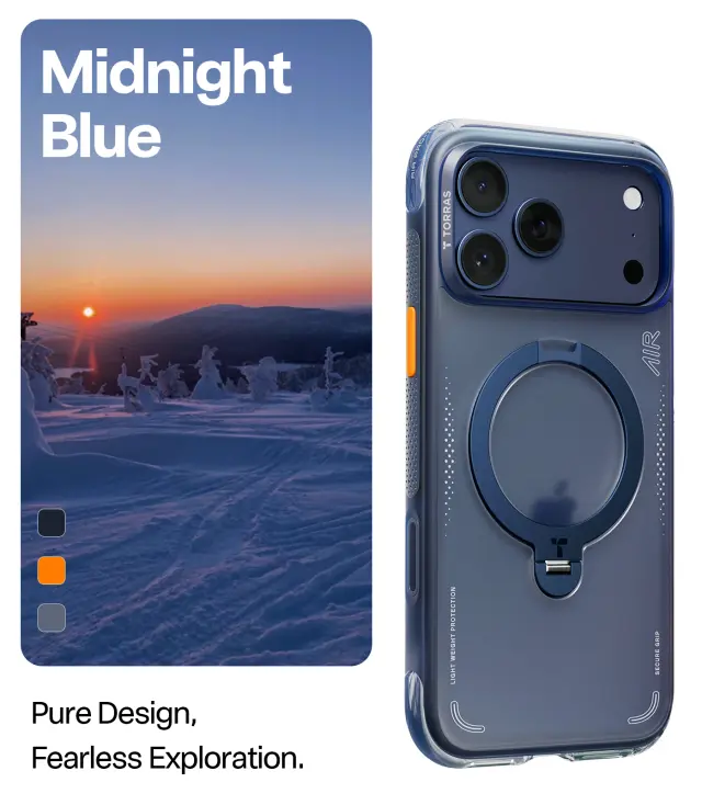 Torras Ostand Q3 Air, deep blue - iPhone 17 Pro 3