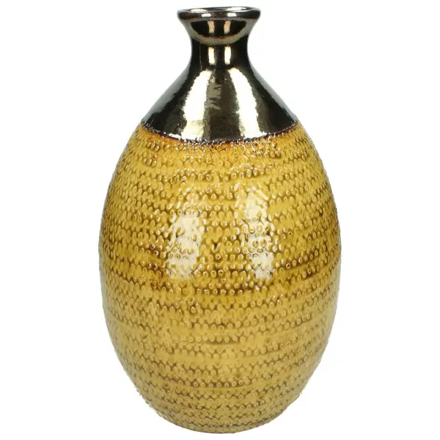 Βάζο Χειροποίητο Κίτρινο Κεραμικό 25x25x30cm