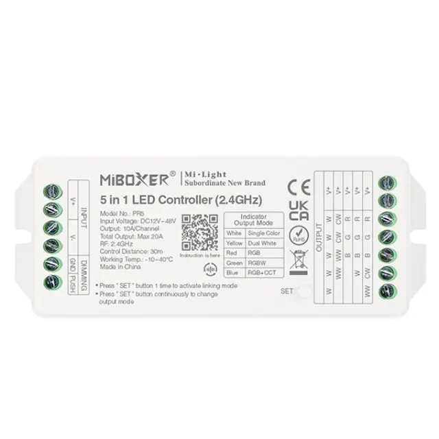 145-71423 ΑΣΥΡΜΑΤΟ RF CONTROLLER RGBCCT 20A DC12V-48V EUROLAMP