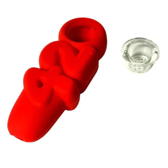 420 Silicone Pipe 10cm Κόκκινο