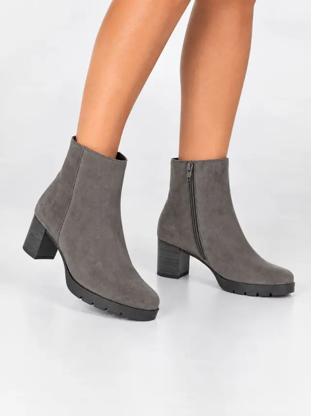 Gabor Μποτάκια Γυναικείο δέρμα Nubuck Γκρί GAB/32071 001-MOHAIR - 36 2