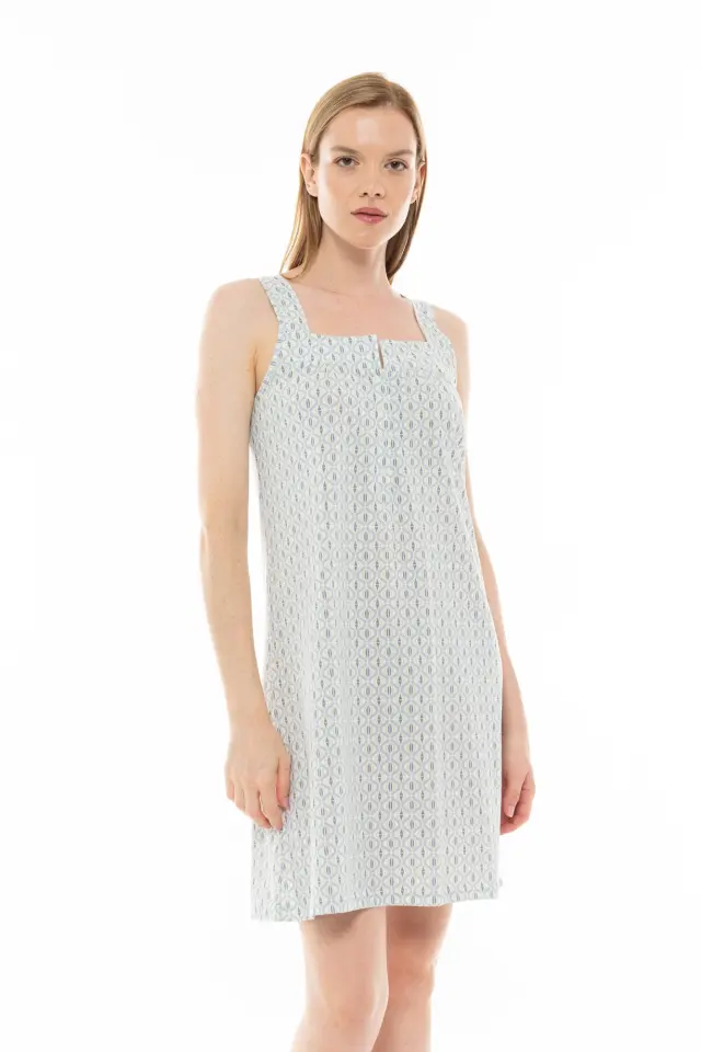 S1309 - Type - NIGHTGOWN AQUA GEO