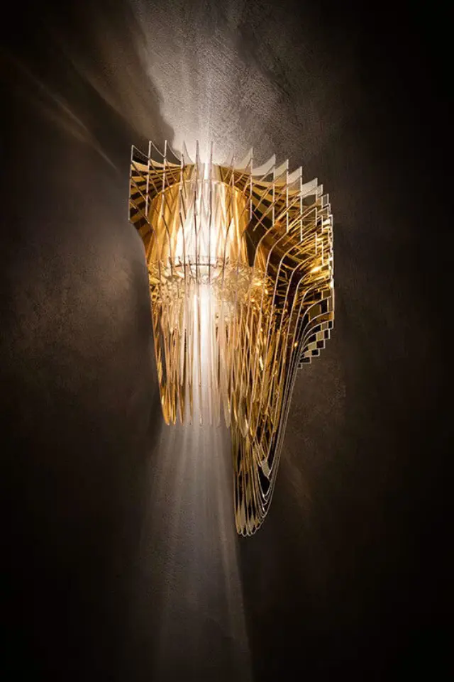 Aria Gold Small Απλίκα Τοίχου Χρυσό 2