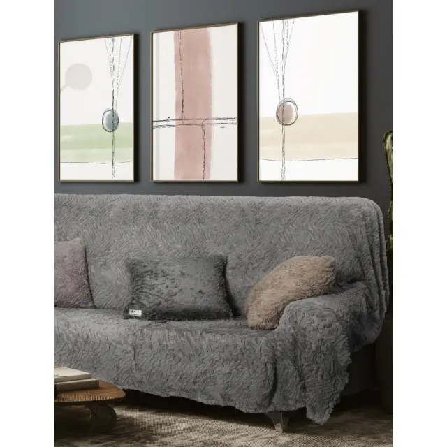 Ριχτάρι Γούνινο Πολυθρόνας Madi Soggy Taupe 180x180