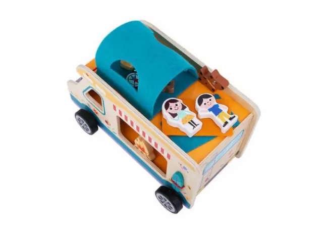 Tooky Toy Ξύλινο Τροχόσπιτο TH427 3