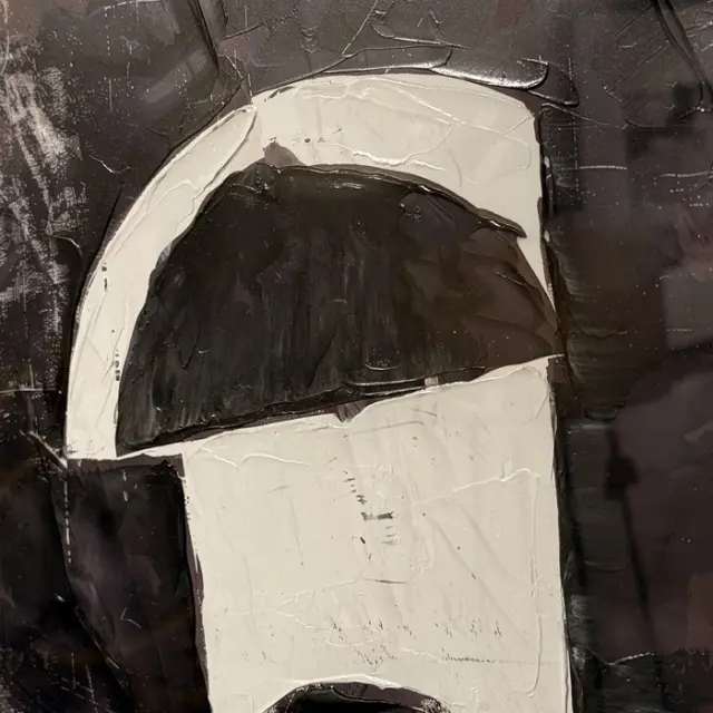 Obraz Basalt 105‑9859 πίνακας τοίχου 60x60 Basalt Art Άσπρο Μαύρο 2