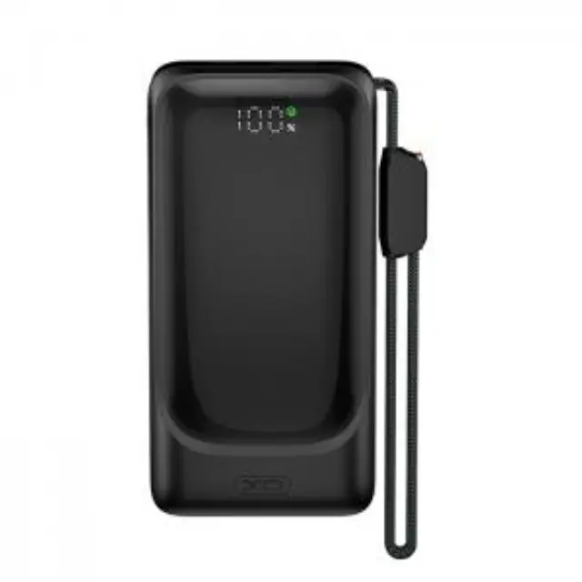 Powerbank 10.000 mAh με 2 θύρες USB (1x USB-A, 1x USB-C), βύσμα EU κι ενσωματωμένο καλώδιο Type-C 3