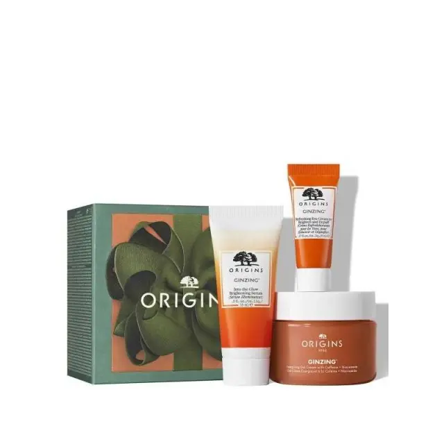 Origins Promo Ginzing Energizing Gel Cream 30ml & Ginzing Brightening Serum 15ml & Brightening Eye Cream 5ml