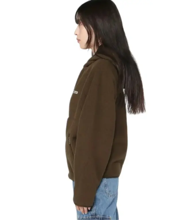 Guess - Γυναικεία Ζακέτα Φούτερ Fleece Sherpa W5BQ20K1042-G1Y7 Καφέ - XS 3