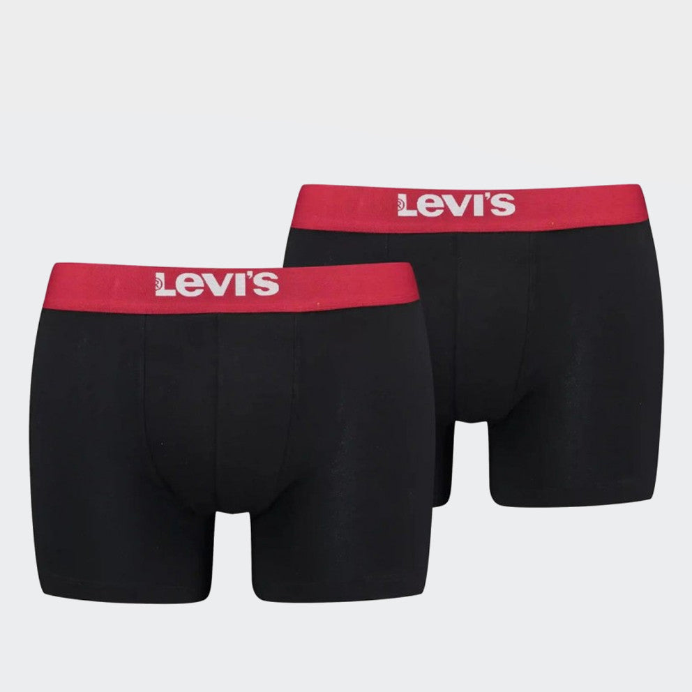 Levi's Twill WB Boxer Brief 2-Pack Black/Red Black/Red - M