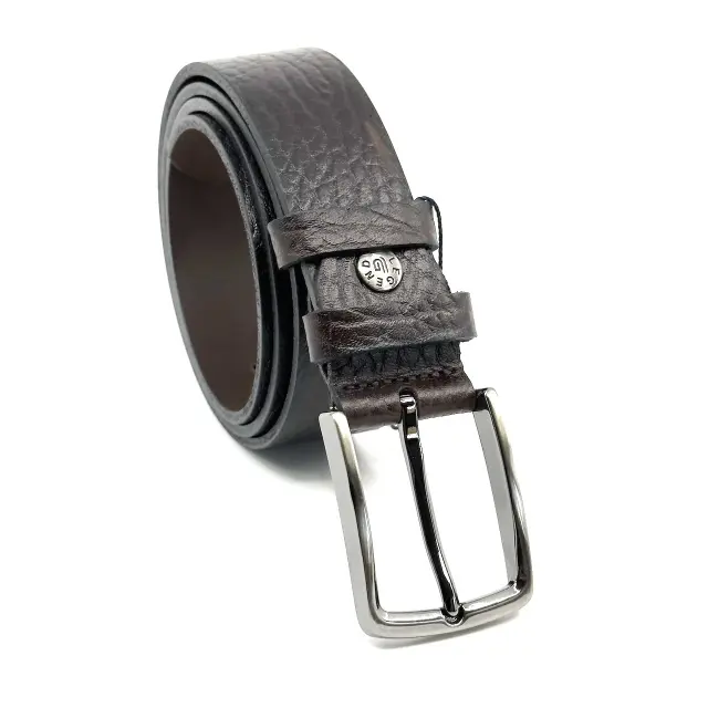 Καφέ Δερμάτινη Ζώνη Full Grain 3,5 cm 3