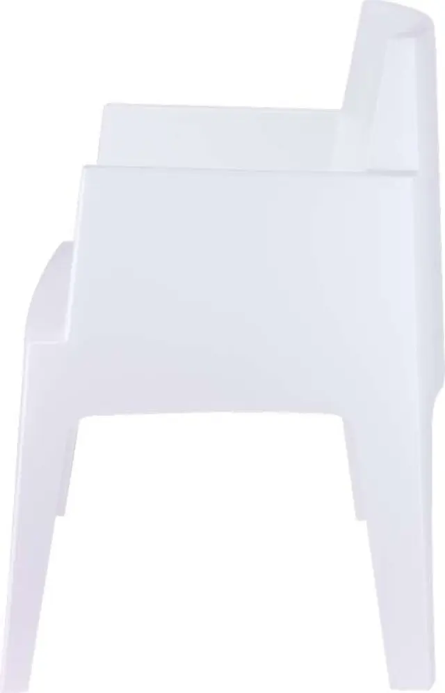 Πολυθρόνα Στοιβαζόμενη BOX Λευκό PP 65x58x80cm 3