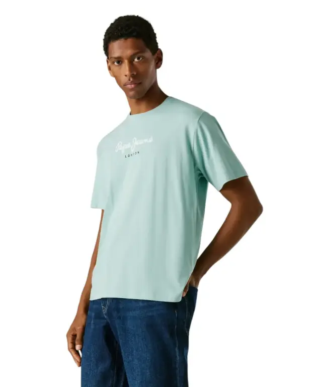 Pepe Jeans - Ανδρικό T-shirt Eggo N PM5010178-518 Τιρκουάζ - 2XL 2