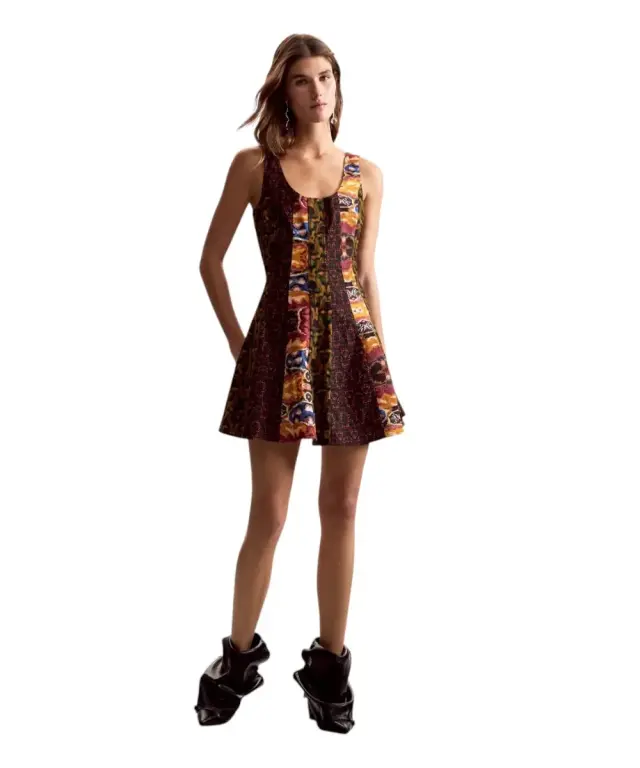 Desigual - Γυναικείο Φόρεμα Beattle Patch Lacroix 26SWVW58-4086 Κίτρινο - XS 3