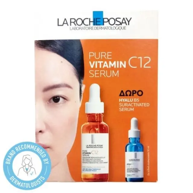 La Roche-Posay Promo Pure Vitamin C12 Serum 30ml & ΔΩΡΟ Ηyalu B5 Suractivated Serum 10ml