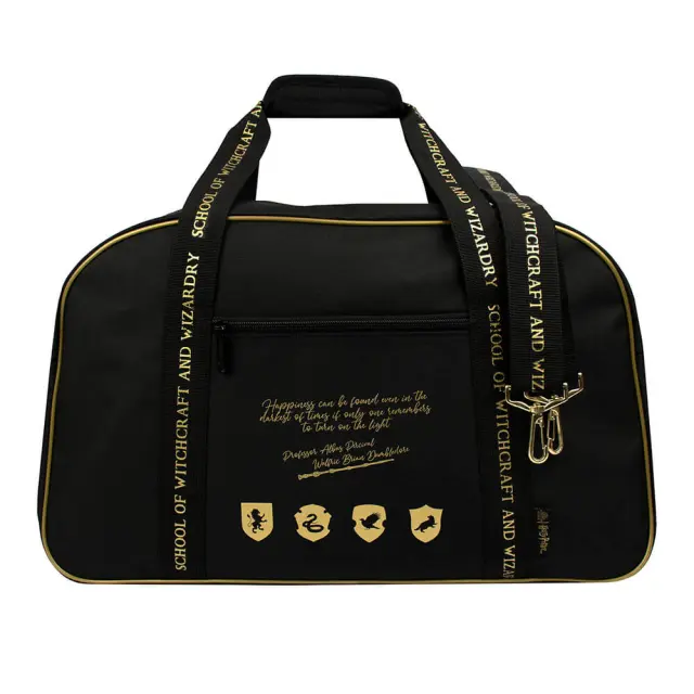 Μικρή τσάντα ταξιδίου Harry Potter Kit Bag – Hogwarts Shield – Black 2