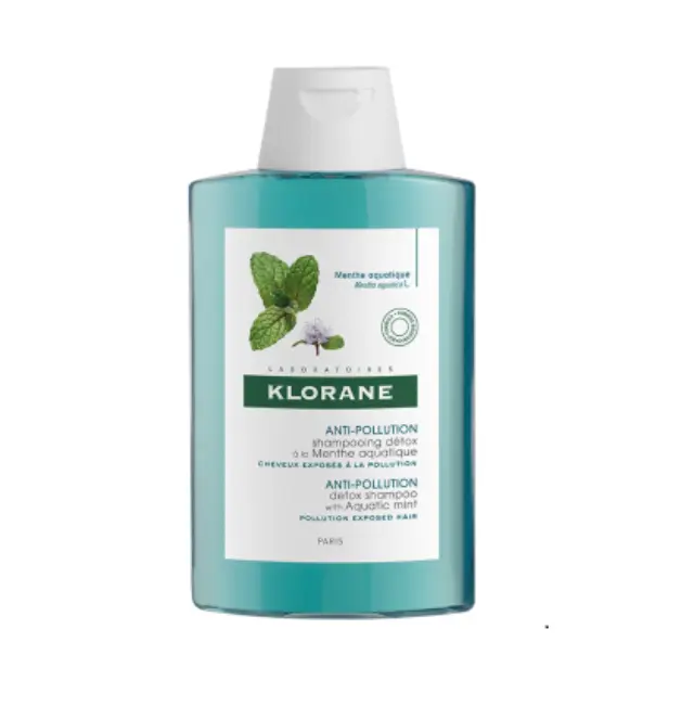 Klorane Anti-Pollution Detox Shampoo With Aquatic Mint Σαμπουάν Αποτοξίνωσης με Μέντα, 200ml