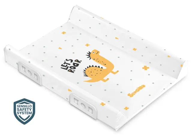 Aλλαξιέρα με Σκληρή Βάση 50x70cm Sensillo Dino Yellow 136263