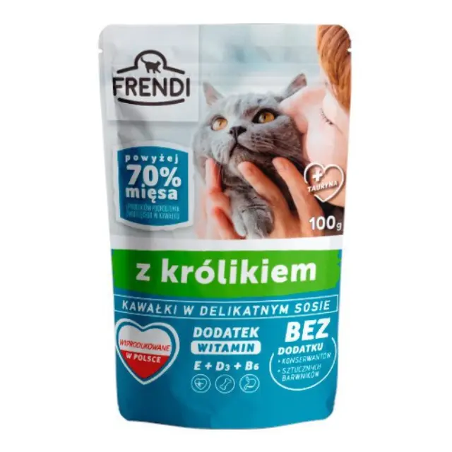 FRENDI Pieces in sauce with rabbit - wet cat food - 100 g