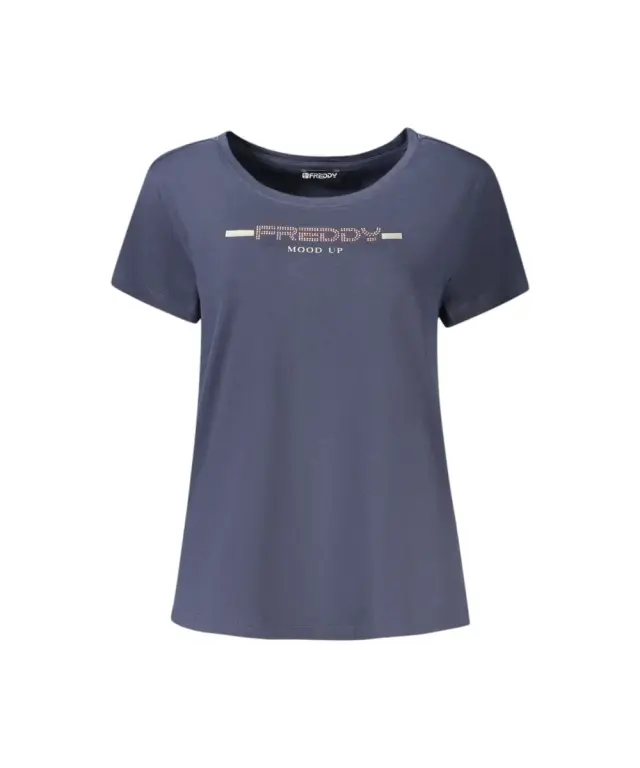 Freddy - Γυναικεία Μπλούζα T-shirt with rhinestones F25WCRT1-B109 Μπλε - S 3