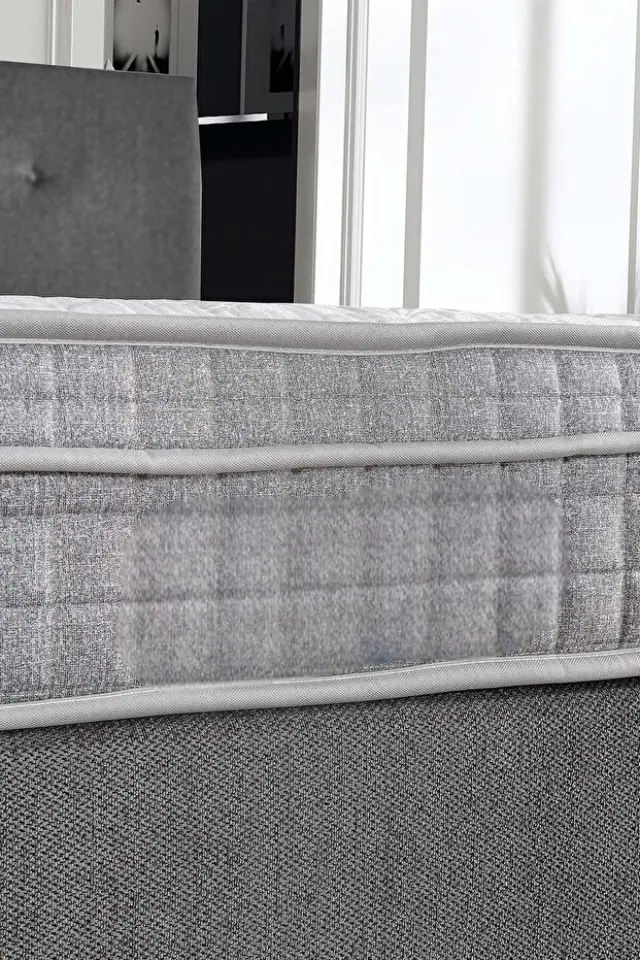 Stewehome Ultra Super Gray Στρώμα με Ελατήρια Γκρι Λευκό για Διπλό 90x190x2.2 cm 2