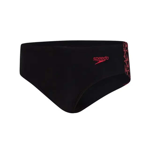Speedo Boy's Boomstar Splice 6.5cm Brief Swim Boxer Μαύρο - Κόκκινο 812414C728 (Speedo)
