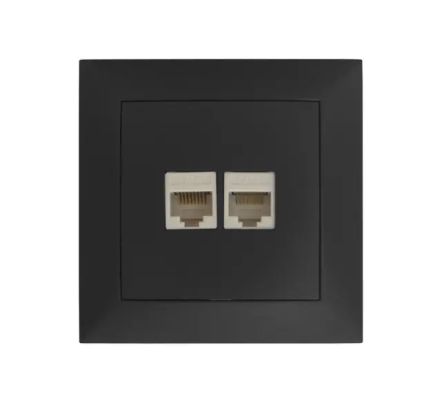 ΠΡΙΖΑ DATA ΔΙΠΛΗ RJ45+RJ45 Cat.6 ΠΛΗΡΗΣ ΑΝΘΡΑΚΙ