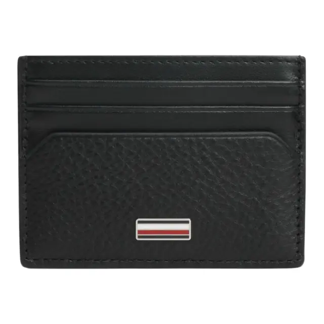 Ανδρική Δερμάτινη Καρτοθήκη Tommy Hilfiger AM0AM14494-BDS Μαύρη Μαύρο - One Size