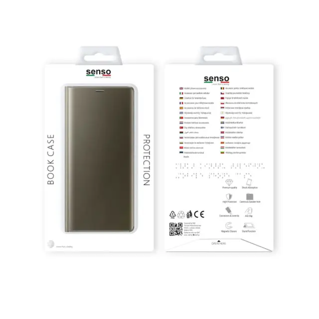Senso Clear Book Case Samsung Galaxy J6 Plus 2018 Gold 2