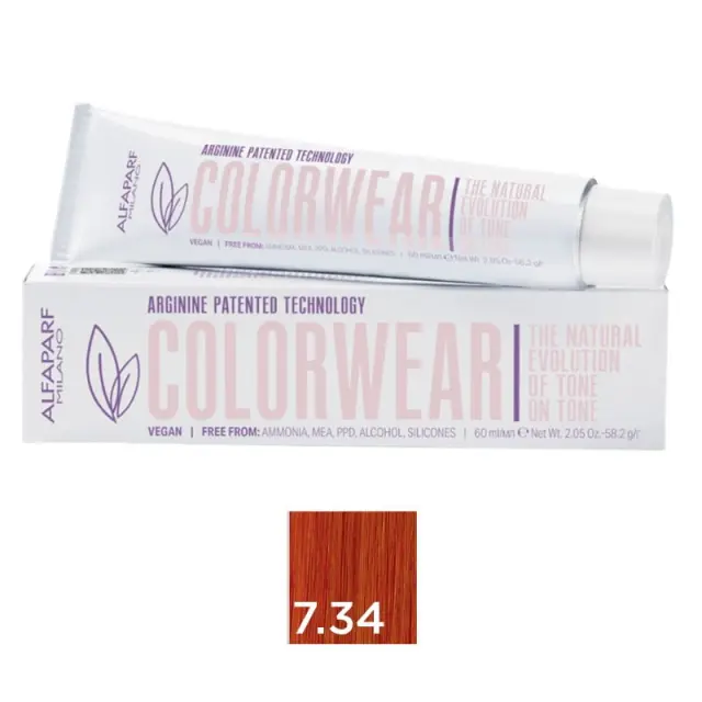 Alfaparf Color Wear 7.34 Medium Golden Copper Blonde 60ml - ξανθό ντορέ χάλκινο