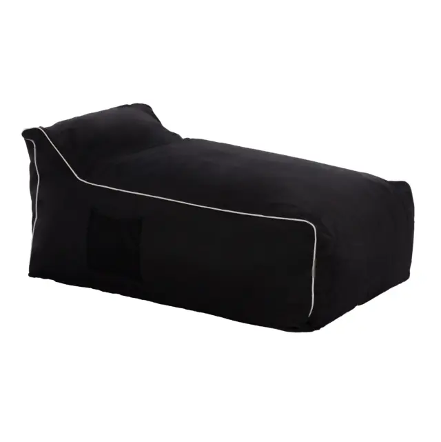 ΠΟΥΦ ZAFER FB95772.12 ΜΕ TEXTILINE ΜΑΥΡΟ ΚΑΙ ΛΕΥΚΟ ΡΕΛΙ 88x128x40-60Υ εκ.