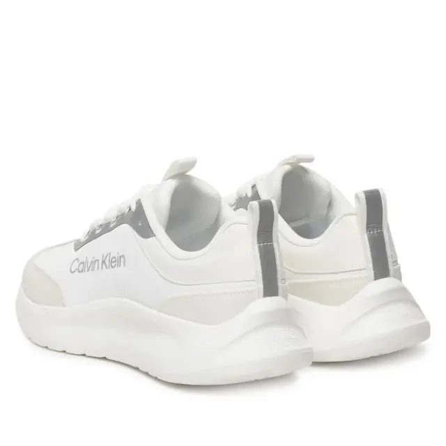 Γυναικεία Sneakers Calvin Klein Light Eva Runner HW0HW03149-05Y Λευκό Ασημί Άσπρο - 36 3