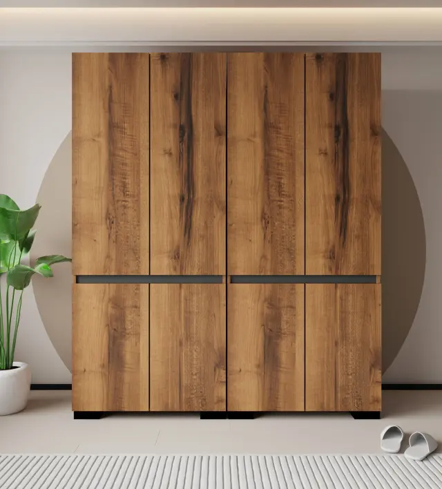 Ντουλάπα DREFRES Καρυδί / Ανθρακί 180x52x210 3