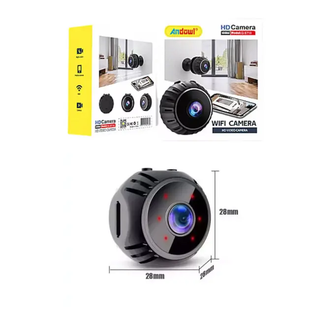 Andowl Κρυφή Κάμερα WiFi 1080p με Υποδοχή για Κάρτα Μνήμης και Ανιχνευτή Κίνησης Q-S710 - Mini WIFI USB IP Camera 075833 3