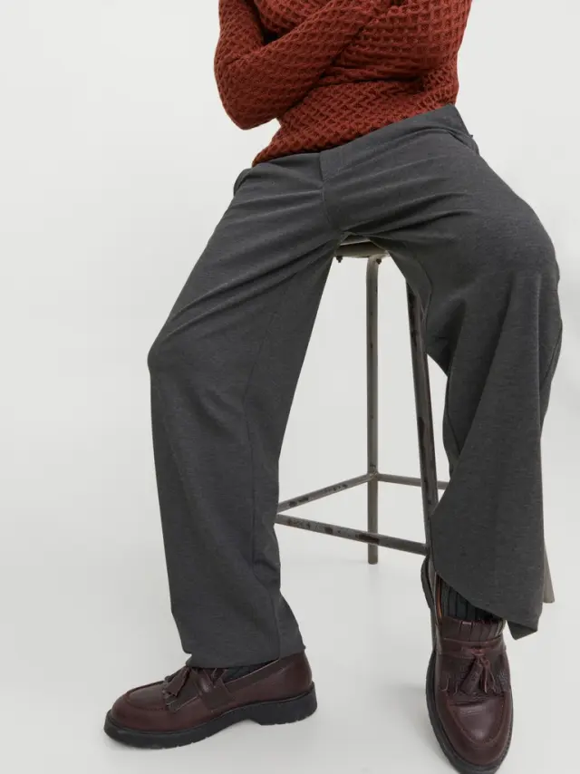 JPSTKARL JJPIERRE NOOS Dark Grey Melange - 34 , 32 2