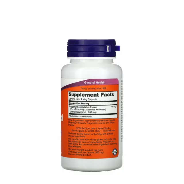Now Foods Resveratrol Extra Strength 350 mg 2