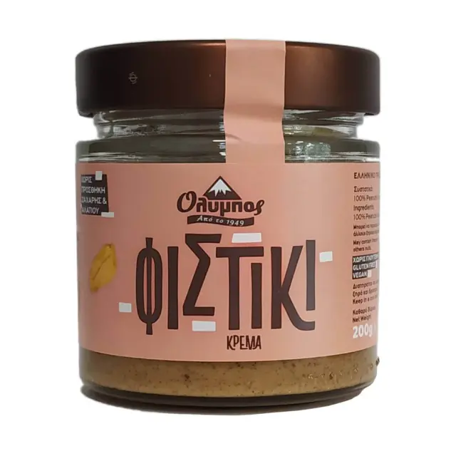 Κρέμα Φιστίκι, Χωρίς Ζάχαρη, Όλυμπος, 200γρ