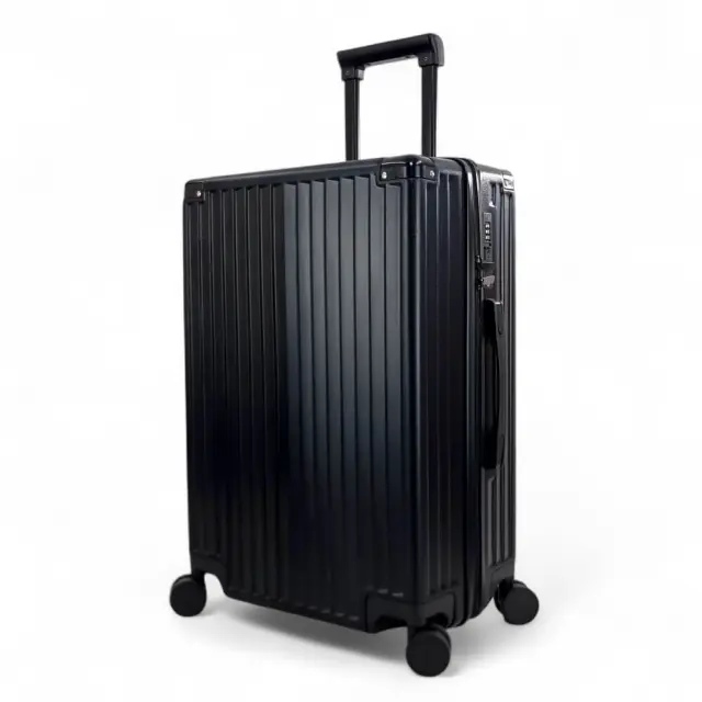 Σετ Σκληρών Βαλιτσών MCAN LG104-SET2 με Ποτηροθήκη, TSA Κλειδαριά & Μεταλλικές Γωνίες – 2 Τεμαχίων - Μαύρο 3