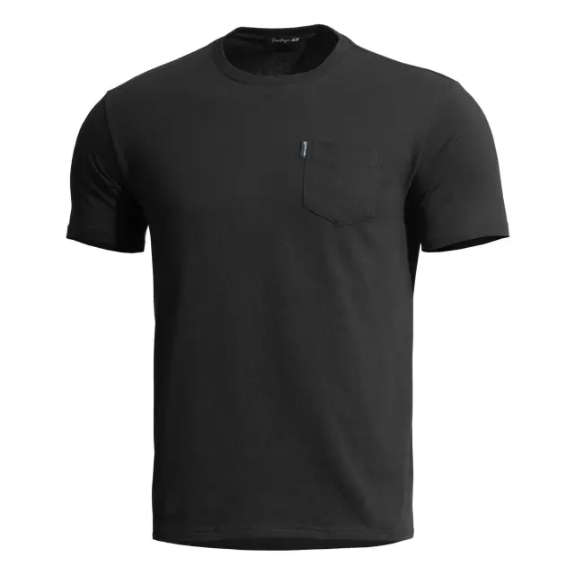 AGERON T-SHIRT WITH POCKET K09012-PO 01-Black - XS