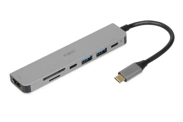 iBox IUH3SL4K interface hub USB Type-C 5000 Mbit/s Silver